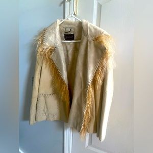 Vintage leather jacket made with genuine leather.